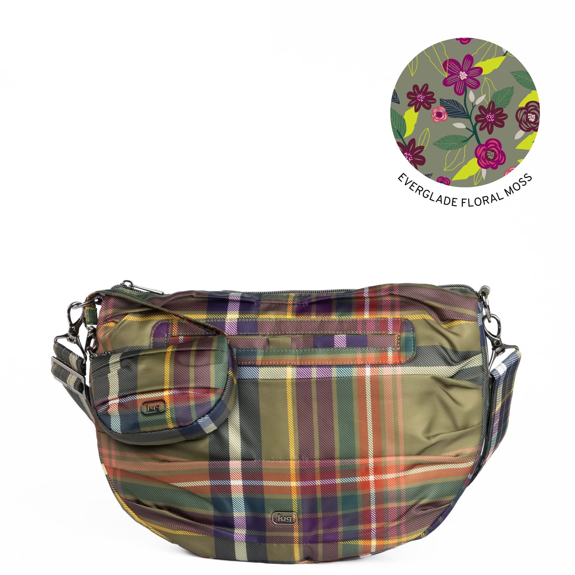 Scuffle Pleated Crossbody Bag with Disco Pouch - AUTUMN PLAID - Scuffle_AutumnPlaid